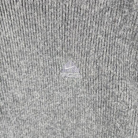 Vintage Nike ACG 1/4 Zip Sweater Men’s XL Gray Wool Blend Pullover Made in Hong - Picture 7 of 10